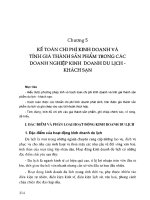 Giáo trình Kế toán kinh doanh du lịch  khách sạn (Phần 2)  Phan Thị Thanh Hà