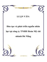 Đào tạo và phát triển nguồn nhân lực tại công ty TNHH Hoàn Mỹ
