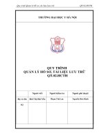 QUY TRÌNH QUẢN LÍ TÀI LIỆU HỒ SƠ LƯU TRỮ