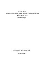 Tài liệu ôn thi viên chưc giáo dục môn tiếng anh 2016