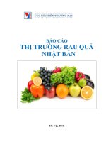 Báo cáo thị trường rau quả nhật bản