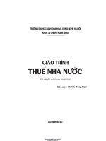Giáo trình Thuế nhà nước