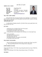 CV ứng tuyển nhân viên hành chính nhân sự