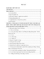 Báo cáo kiến tập quản trị nhân lực: Giải quyết việc làm cho lao động nông thôn trên địa bàn huyện tiên yên, tỉnh quảng ninh góp phần giảm nghèo bền vững