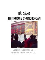 Bài giảng thị trường chứng khoán
