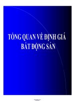Bài giảng Tổng quan điịnh giá bất động sản