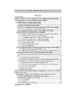 Khóa luận Phân tích tài chính và biện pháp cải thiện tình hình tài chính tại công ty cổ phần cảng Vật Cách