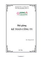 Bài giảng Kế toán công ty