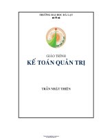Giáo trình kế toán quản trị  ĐH Đà Lạt