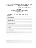 BIÊN BẢN  NÓI CHUYỆN TRUYỀN THÔNG SỨC KHỎE NGƯỜI CAO TUỔI