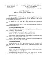 BÀI TUYÊN TRUYỀN PHÒNG TRÁNH TAI NẠN THƯƠNG TÍCH