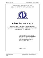 Báo cáo kiến tập quản trị nhân lực: Công tác tuyển dụng nhân sự tại công ty cổ phần than núi béo  vinacomin thực trạng và giải pháp