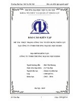 Báo cáo kiến tập quản trị nhân lực: Thực trạng công tác tuyển dụng nhân lực tại công ty TNHH thương mại hà nội yeedo