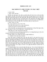 MODULE MN &lt;15&gt;  ĐẶC ĐIỂM CỦA TRẺ CÓ NHU CẦU ĐẶC  BIỆT