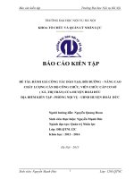 Báo cáo kiến tập quản trị nhân lực: Đánh giá công tác đào tạo, bồi dưỡng – nâng cao chất lượng cán bộ công chức, viên chức cấp cơ sở (xã, thị trấn) của huyện hoài đức