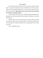 Báo cáo kiến tập quản trị nhân lực: Hoàn thiện công tác đào tạo phát triển nguồn nhân lực tại công ty TNHH hợp thành