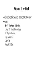 Báo cáo môn công tác xã hội trong trường học