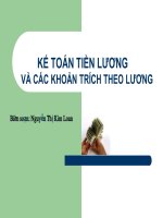 Bài giảng Kế toán tài chính  Kế toán tiền lương và các khoản trích theo lương  Nguyễn Thị Kim Loan