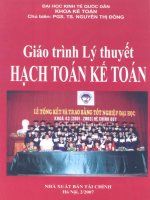 Giáo trình lý thuyết hạch toán kế toán  Nguyễn Thị Đông