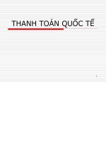 Bài giảng Thanh toán quốc tế, tỷ giá hối đoái