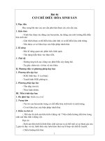 Bài 46 CƠ CHẾ ĐIỀU HÒA SINH SẢN