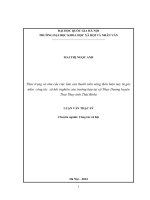 Thực trạng và nhu cầu việc làm của thanh niên nông thôn hiện nay từ góc nhìn công tác xã hội (nghiên cứu trường hợp tại xã Thụy Dương huyện Thái Thụy tỉnh Thái Bình)