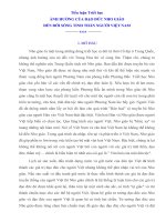 Tieu luan nho giao ẢNH HƯỞNG CỦA ĐẠO ĐỨC NHO GIÁO ĐẾN ĐỜI SỐNG TINH THẦN NGƯỜI VIỆT NAM