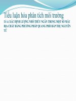 ĐỊNH LƯỢNG NHỎ THỦY NGÂN TRONG MỘT SỐ MẪU ĐỊA CHẤT BẰNG PHƯƠNG PHÁP QUANG PHỔ HẤP THỤ NGUYÊN TỬ