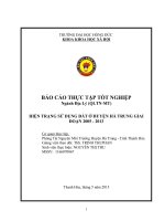 BÁO CÁO THỰC TẬP TỐT NGHIỆP Ngành Địa Lý  Học (QLTNMT)   HIỆN TRẠNG SỬ DỤNG ĐẤT Ở HUYỆN HÀ TRUNG GIAI ĐOẠN 2005  2013