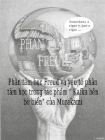 Đề tài Phân tâm học Freud và yếu tố phân tâm học trong tác phẩm “ Kafka bên bờ biển” của Murakami