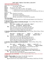 KIẾN THỨC TRỌNG TÂM TIẾNG ANH LỚP 7