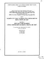 Cơ sở khoa học cho việc thiết kế xây dựng và khai thác sử dụng công trình biển di động trên vùng biển việt nam – kết quả thí nghiệm công trình biển di động trong bể thử 
