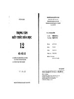 TRỌNG tâm KIẾN THỨC hóa học 12 (hóa hữu cơ)   đỗ XUÂN HƯNG 