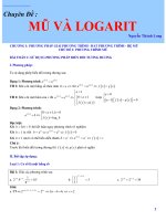 CHUYÊN đề   mũ và LOGARIT 