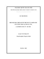 BIỆN HỘ THỰC HIỆN QUYỀN TRẺ EM CUẢ NHÓM TRẺ EM CÓ HIV/AIDS TẠI TRUNG TÂM