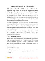 Cách gõ công thức toán học trên Facebook? Các ký hiệu Toán học để viết trong Word hay đăng lên Facebook cực bổ ích