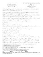 Đáp án đề thi thử đại học môn vật lý trường chuyên lương văn tụy ninh bình lần 2 năm 2016