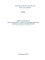CHIẾN LƯỢC QUỐC GIA BẢO VỆ, CHĂM SÓC VÀ NÂNG CAO SỨC KHỎE NHÂN DÂN GIAI ĐOẠN 2011-2020, TẦM NHÌN ĐẾN 2030