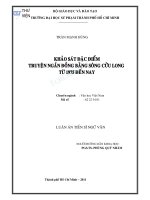 Khảo sát đặc điểm truyện ngắn đồng bằng sông cửu long từ 1975 đến nay 