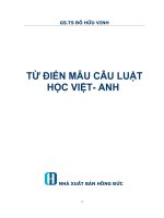 TỪ điển mẫu câu LUẬT học VIỆT ANH