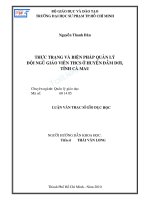 Thực trạng và biện pháp quản lý đội ngũ giáo viên THCS ở huyện đầm dơi, tỉnh cà mau 