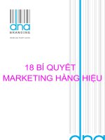 18 bí QUYẾT MARKETING HÀNG HIỆU 