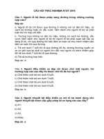 câu hỏi trắc nghiệm an toàn giao thông 2016