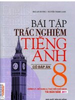 BÀI tập TRẮC NGHIỆM TIẾNG ANH 8 
