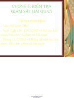 Bài giảng kiểm tra giám sát hải quan