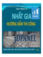 CHUYÊN ĐỀ Hướng dẫn thi công 3DPanal