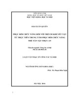 Phục hồi chức năng đối với trẻ em khuyết tật từ thực tiễn trung tâm phục hồi chức năng trẻ tàn tật thụy an