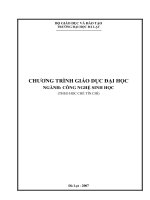 CHƯƠNG TRÌNH GIÁO DỤC ĐẠI HỌC NGÀNH: CÔNG NGHỆ SINH HỌC