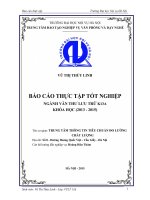 Báo cáo kiến tập văn thư lưu trữ tại TỔNG cục TIÊU CHUẨN đo LƯỜNG CHẤT LƯỢNG (Hệ trung cấp)