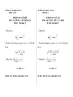 Đề giữa kỳ Giải tích 1
